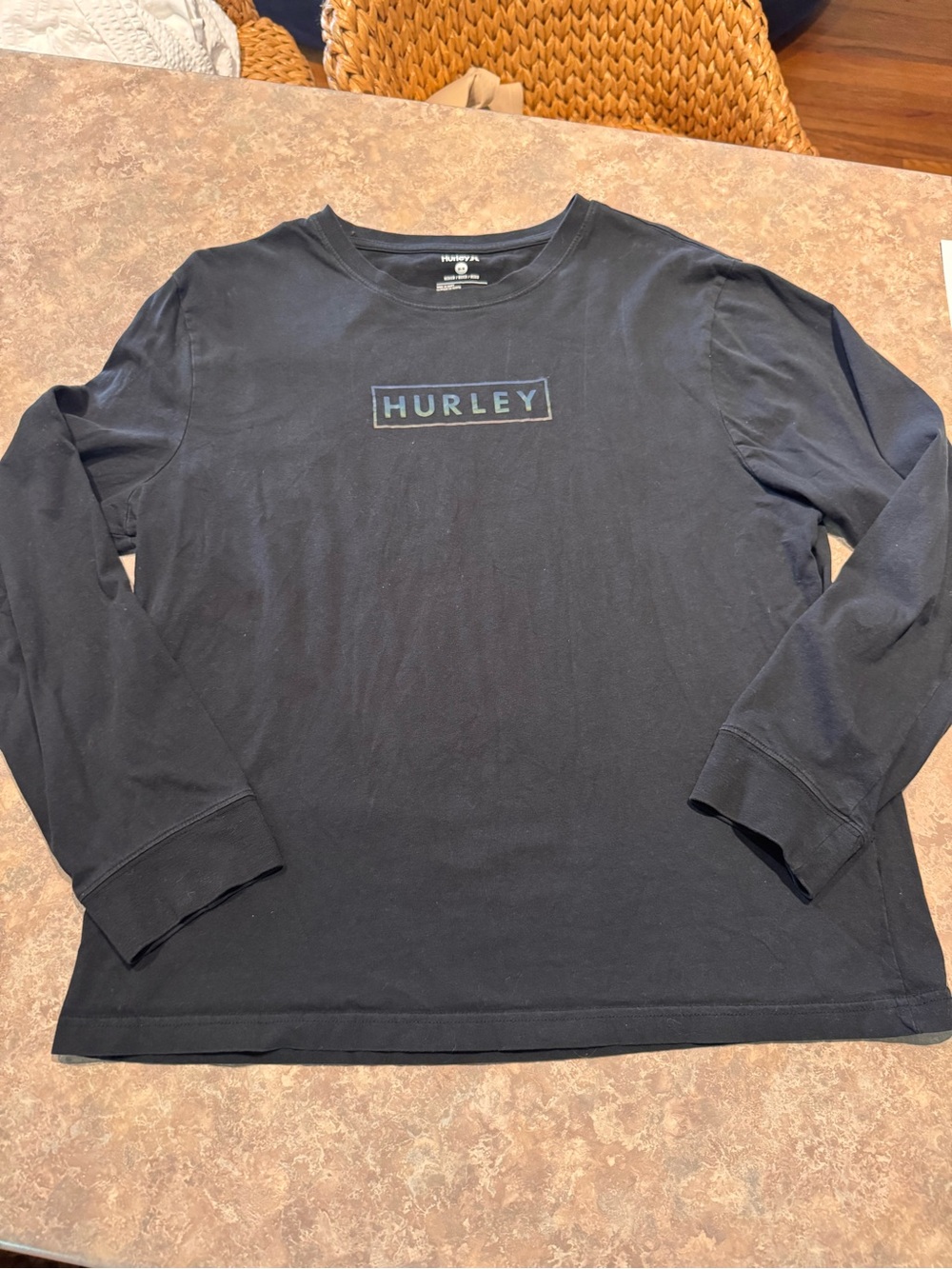 Men’s Hurley Black Long Sleeve Logo Shirt